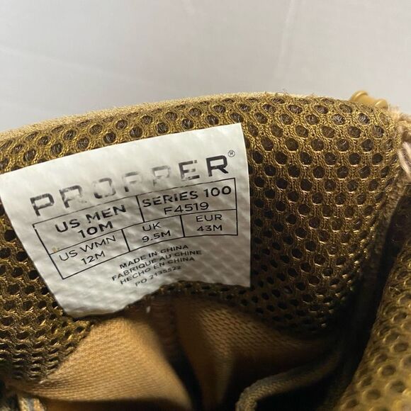 PROPPER 8” Suede Coyote HydroGuard Waterproof Tactical Work Boots Men 10M WMN 12 - Picture 9 of 12
